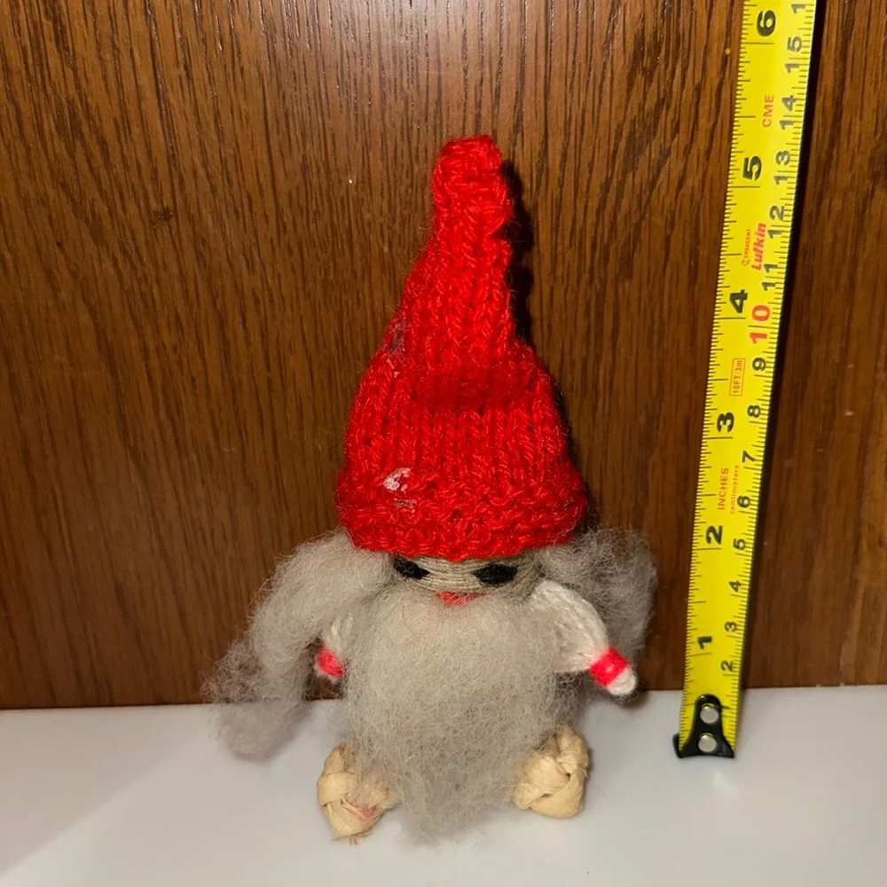 SWEDISH Santa Clause Handmade Tomte Figurine  Scandinavian Christmas Decor